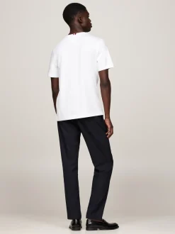 T-Shirty*Tommy Hilfiger T-shirt Z Wyszywanym Monogramem TH WHITE