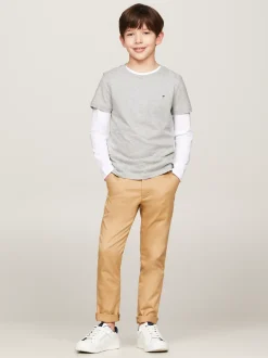 T-Shirty I Koszulki Polo*Tommy Hilfiger Uniwersalny T-shirt Z Bawełny Organicznej GREY HEATHER