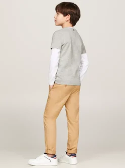 T-Shirty I Koszulki Polo*Tommy Hilfiger Uniwersalny T-shirt Z Bawełny Organicznej GREY HEATHER