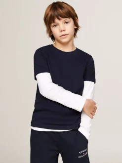 T-Shirty I Koszulki Polo*Tommy Hilfiger Uniwersalny T-shirt Z Bawełny Organicznej SKY CAPTAIN