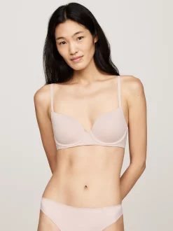 Biustonosze|Bielizna*Tommy Hilfiger Usztywniany Biustonosz Typu Demi Z Logo BALANCED BEIGE