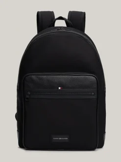 Plecaki*Tommy Hilfiger Usztywniany Plecak Casual Z Naszywką Z Logo BLACK