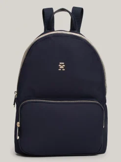 Plecaki*Tommy Hilfiger Usztywniany Plecak Z Monogramem TH SPACE BLUE