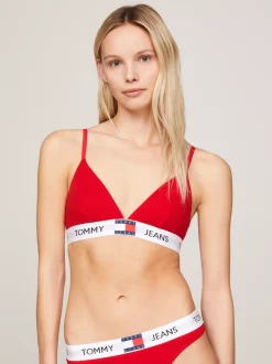 Biustonosze|Bielizna*Tommy Hilfiger Usztywniony Biustonosz Typu Bralette Heritage DEEP CRIMSON