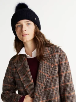 Czapki|Czapki I Szaliki*Tommy Hilfiger Warkoczowa Czapka Typu Beanie Z Wełną Z Alpaki SPACE BLUE