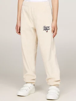 Spodnie, Szorty I Spódnice*Tommy Hilfiger Welurowe Joggery Z Mankietami HEATHERED OAT