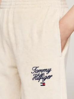 Spodnie, Szorty I Spódnice*Tommy Hilfiger Welurowe Joggery Z Mankietami HEATHERED OAT