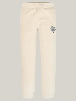 Spodnie, Szorty I Spódnice*Tommy Hilfiger Welurowe Joggery Z Mankietami HEATHERED OAT