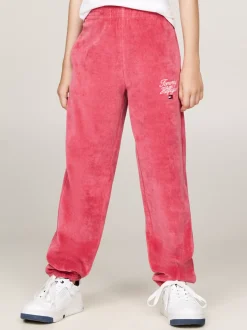 Spodnie, Szorty I Spódnice*Tommy Hilfiger Welurowe Joggery Z Mankietami HERITAGE PINK