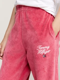 Spodnie, Szorty I Spódnice*Tommy Hilfiger Welurowe Joggery Z Mankietami HERITAGE PINK