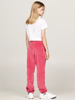 Spodnie, Szorty I Spódnice*Tommy Hilfiger Welurowe Joggery Z Mankietami HERITAGE PINK