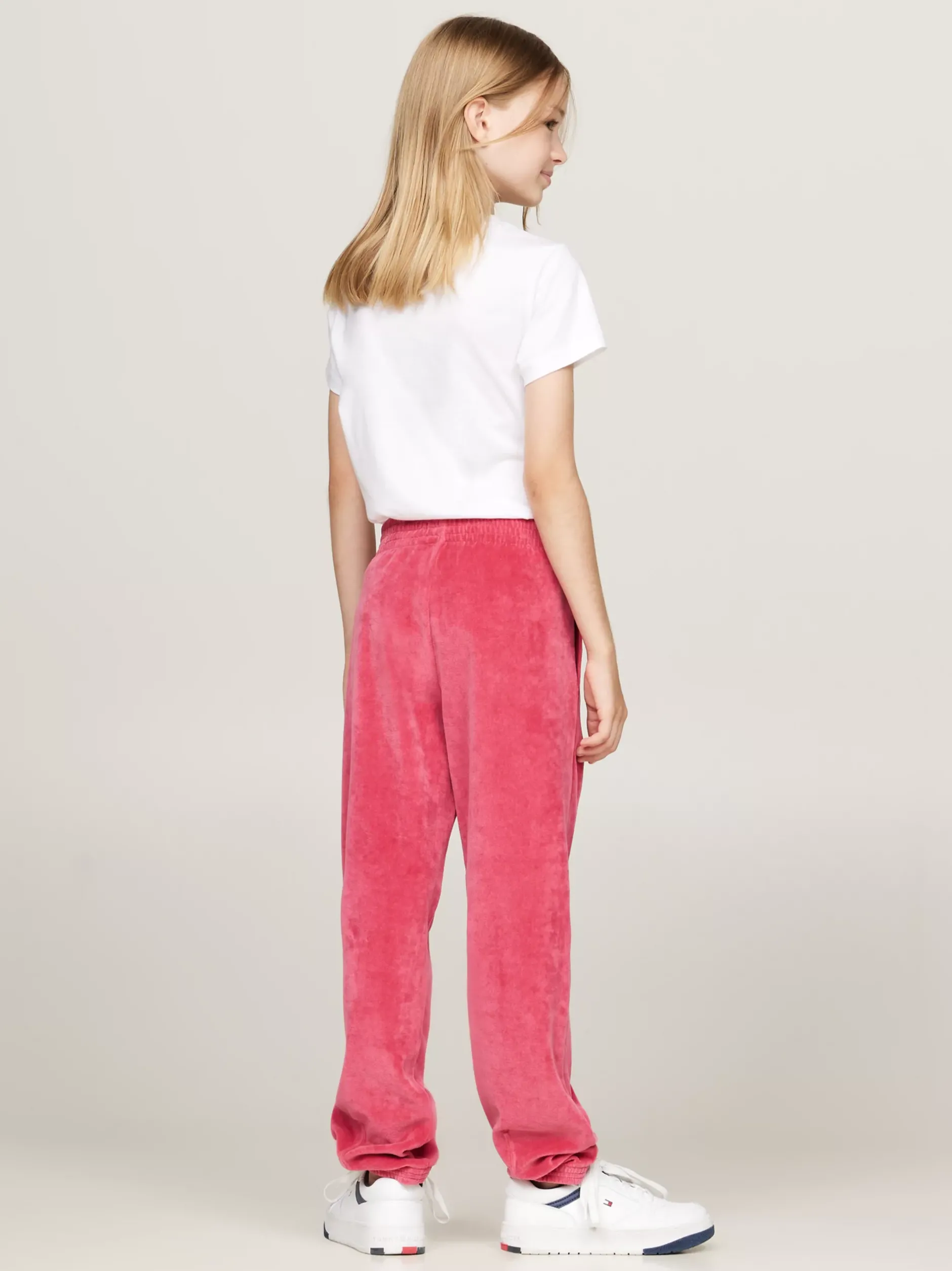 Spodnie, Szorty I Spódnice*Tommy Hilfiger Welurowe Joggery Z Mankietami HERITAGE PINK
