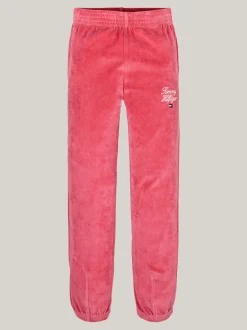 Spodnie, Szorty I Spódnice*Tommy Hilfiger Welurowe Joggery Z Mankietami HERITAGE PINK