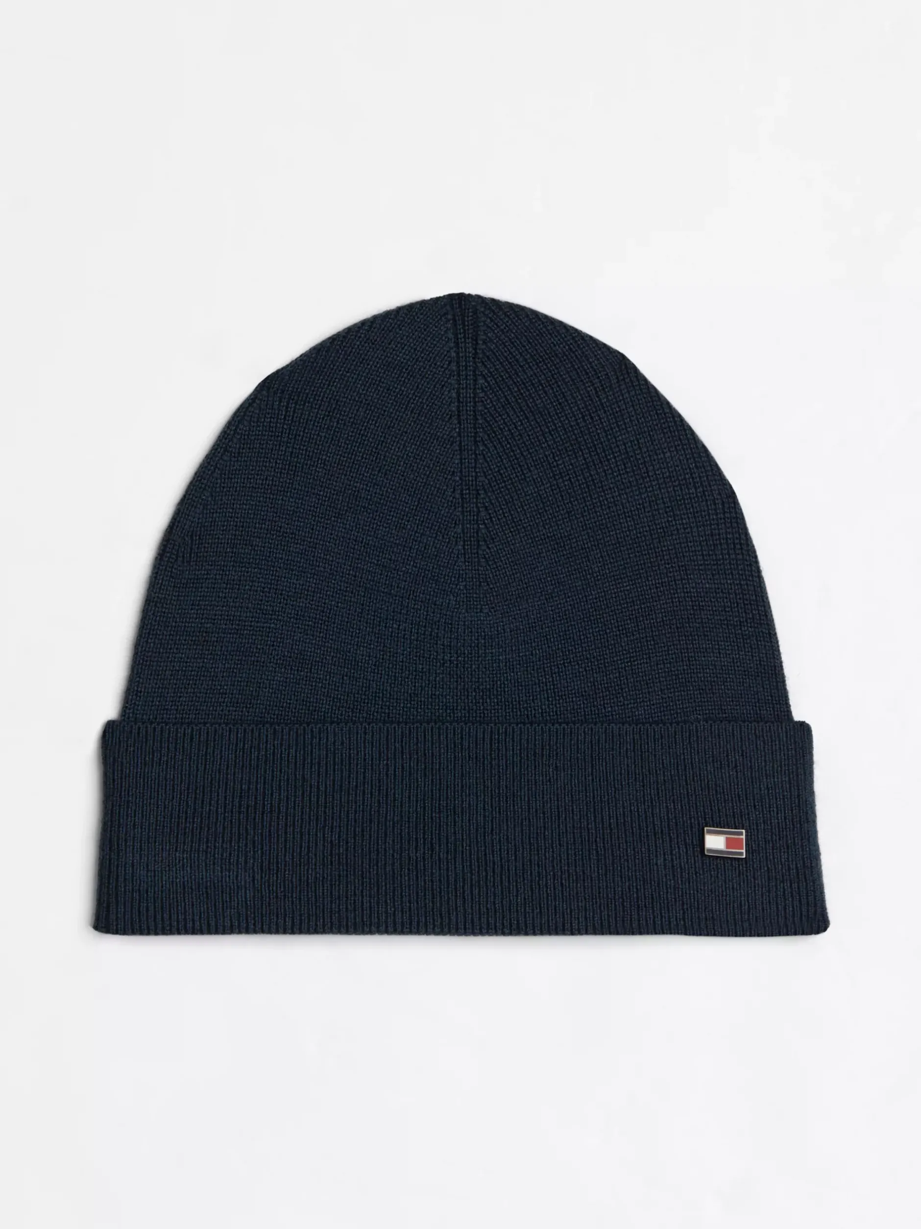 Czapki|Czapki I Szaliki*Tommy Hilfiger Wełniana Czapka Typu Beanie Z Flagą Hilfiger MILITARY DENIM