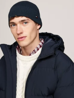 Czapki|Czapki I Szaliki*Tommy Hilfiger Wełniana Czapka Typu Beanie Z Flagą Hilfiger MILITARY DENIM