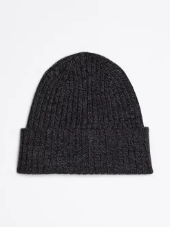 Czapki|Czapki I Szaliki*Tommy Hilfiger Wełniana Czapka Typu Beanie Z Monogramem TH BLACK
