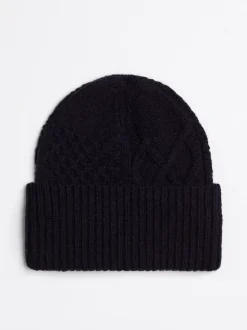 Czapki|Czapki I Szaliki*Tommy Hilfiger Wełniana Czapka Typu Beanie Z Flagą Hilfiger SPACE BLUE