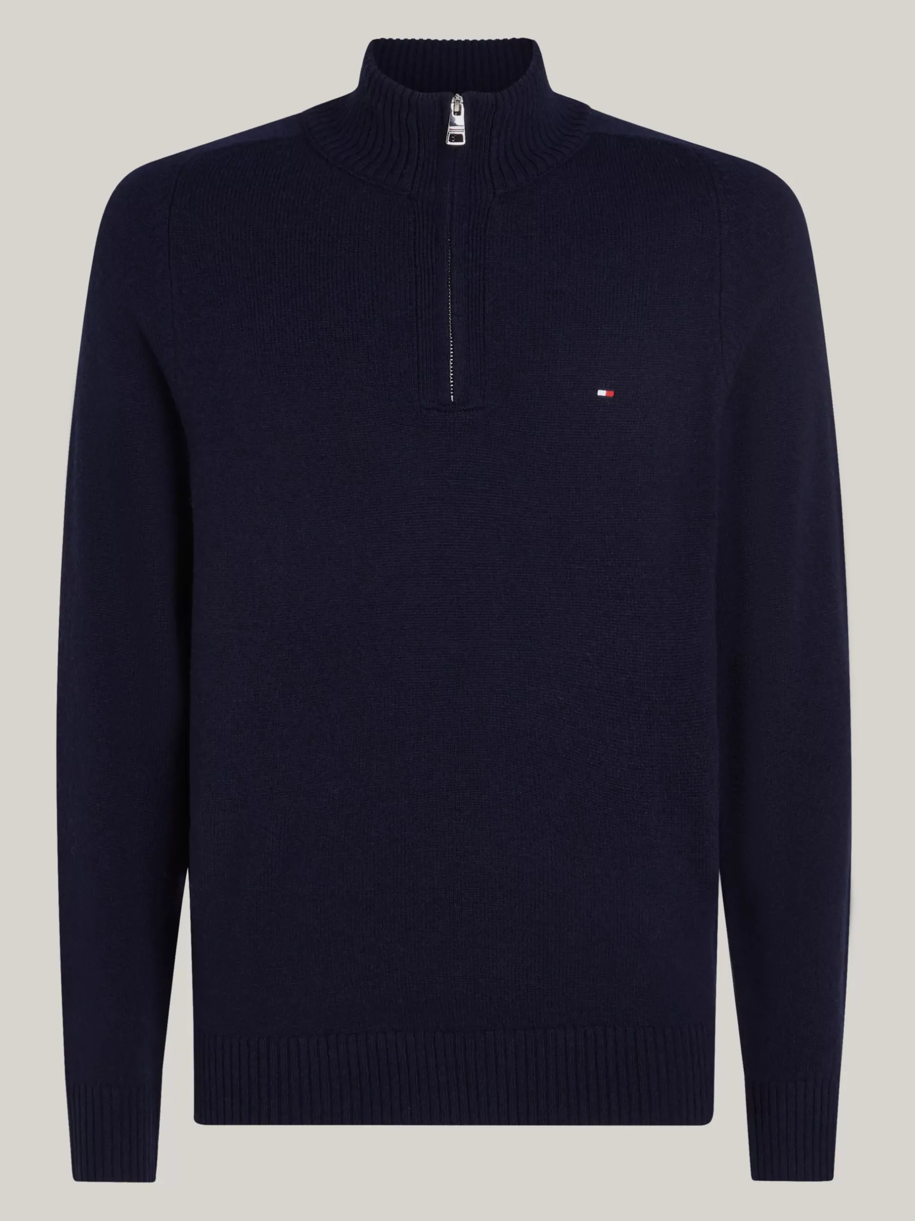 Sweter Z Zamkiem|Swetry*Tommy Hilfiger Wełniany Półgolf Z Zapięciem Na Zamek DESERT SKY