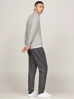 Sweter Z Zamkiem|Swetry*Tommy Hilfiger Wełniany Półgolf Z Zapięciem Na Zamek LIGHT GREY HEATHER