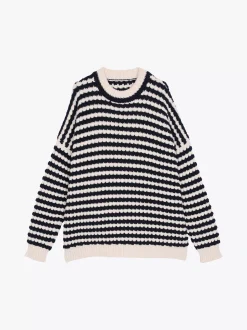 Swetry|Dzianina*Tommy Hilfiger Wełniany Sweter O Kroju Oversize NAVY/SNOWFLAKE