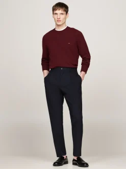 Swetry Z Okrągłym Dekoltem|Swetry*Tommy Hilfiger Wełniany Sweter Z Okrągłym Dekoltem DEEP ROUGE HEATHER