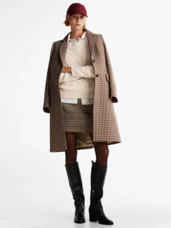 Swetry Z Okrągłym Dekoltem|Swetry*Tommy Hilfiger Wełniany Sweter Z Warkoczowym Splotem CLASSIC BEIGE HEATHER