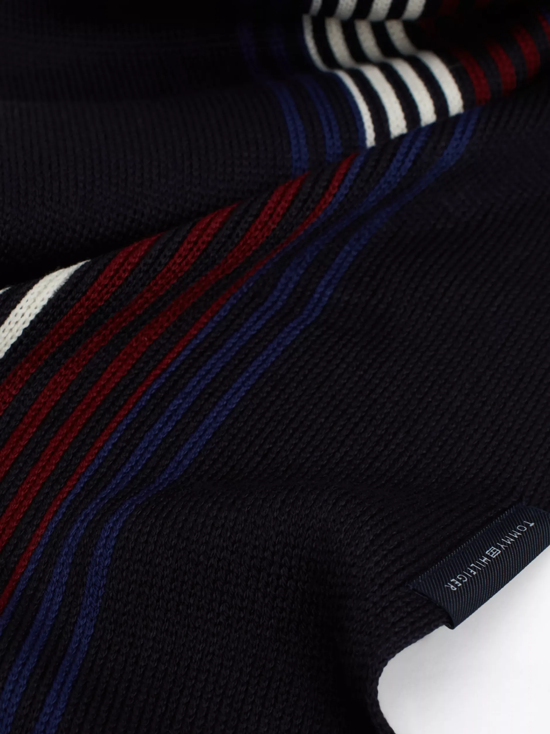 Czapki I Szaliki*Tommy Hilfiger Wełniany Szalik Corporate SPACE BLUE