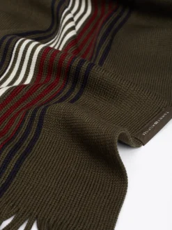Czapki I Szaliki*Tommy Hilfiger Wełniany Szalik Corporate ARMY GREEN