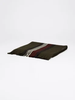 Czapki I Szaliki*Tommy Hilfiger Wełniany Szalik Corporate ARMY GREEN
