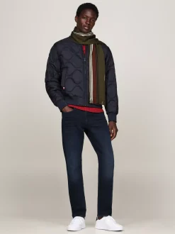 Czapki I Szaliki*Tommy Hilfiger Wełniany Szalik Corporate ARMY GREEN