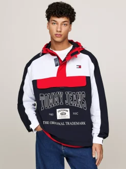 Kurtki & Płaszcze*Tommy Hilfiger Wiatrówka Chicago Wkładana Przez Głowę COASTAL COBALT / MULTI