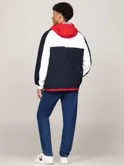 Kurtki & Płaszcze*Tommy Hilfiger Wiatrówka Chicago Wkładana Przez Głowę COASTAL COBALT / MULTI