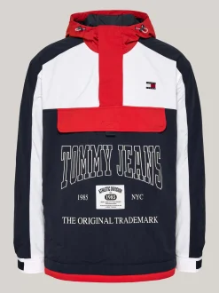 Kurtki & Płaszcze*Tommy Hilfiger Wiatrówka Chicago Wkładana Przez Głowę COASTAL COBALT / MULTI
