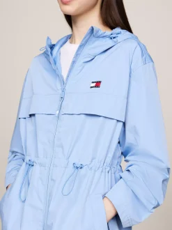Kurtki & Płaszcze*Tommy Hilfiger Wiatrówka Chicago Z Kapturem I ściąganą Talią WESTSIDE BLUE