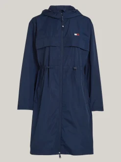 Kurtki & Płaszcze*Tommy Hilfiger Wiatrówka Chicago Z Kapturem I ściąganą Talią DARK NIGHT NAVY