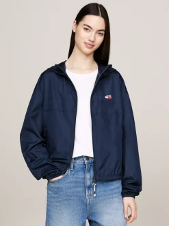 Kurtki & Płaszcze*Tommy Hilfiger Wiatrówka Chicago Z Kapturem DARK NIGHT NAVY