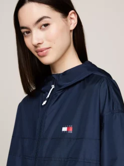 Kurtki & Płaszcze*Tommy Hilfiger Wiatrówka Chicago Z Kapturem DARK NIGHT NAVY