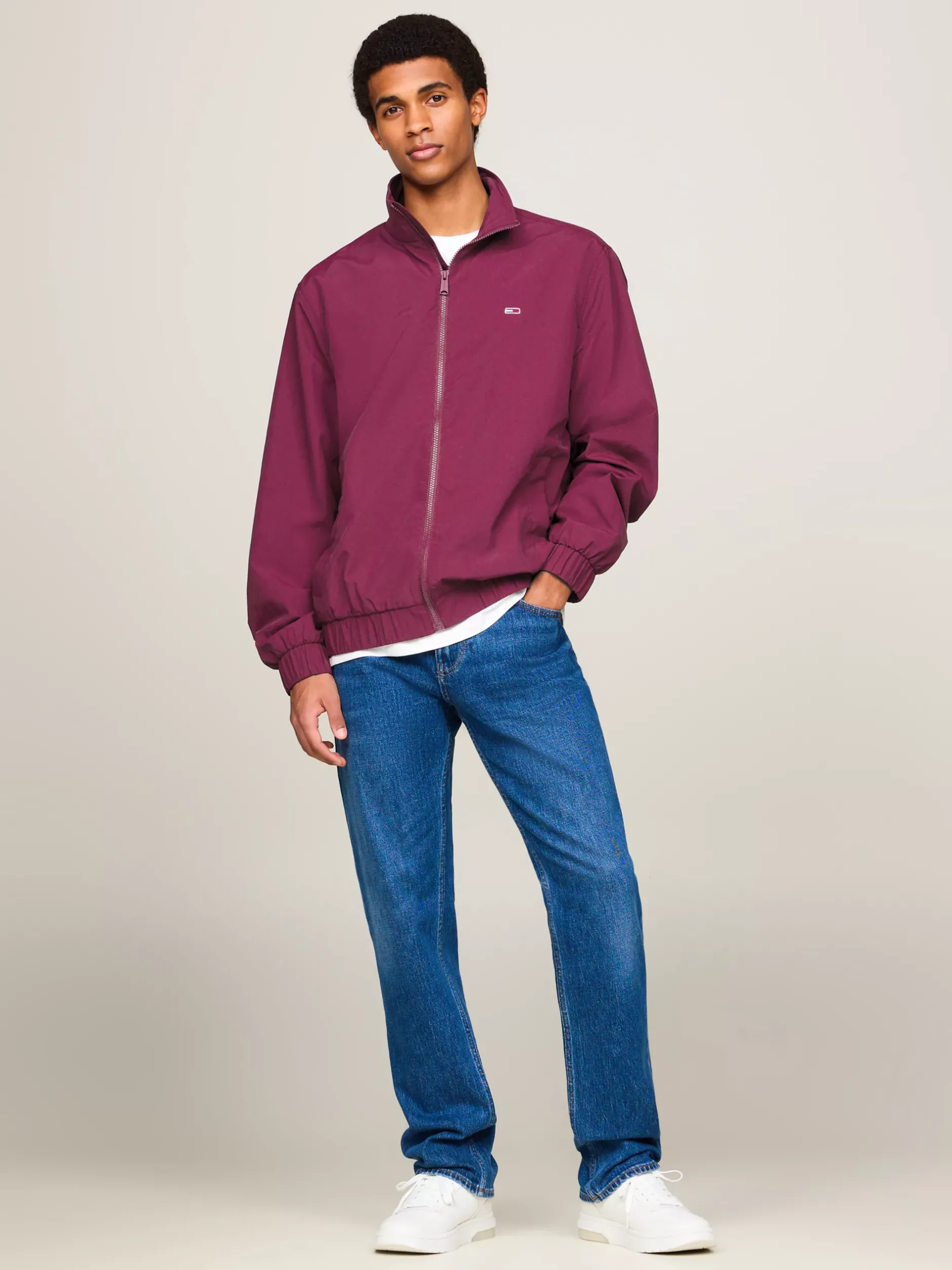 Kurtki & Płaszcze*Tommy Hilfiger Wiatrówka Essential O Luźnym Kroju VALLEY GRAPE