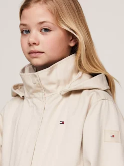 Kurtki I Płaszcze*Tommy Hilfiger Wiatrówka O Luźnym Kroju Z Diagonalu CLASSIC BEIGE