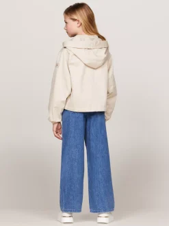 Kurtki I Płaszcze*Tommy Hilfiger Wiatrówka O Luźnym Kroju Z Diagonalu CLASSIC BEIGE