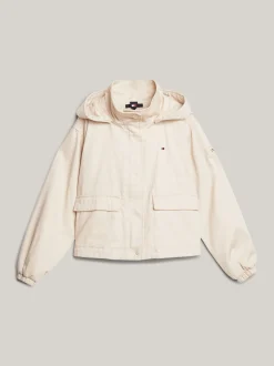 Kurtki I Płaszcze*Tommy Hilfiger Wiatrówka O Luźnym Kroju Z Diagonalu CLASSIC BEIGE