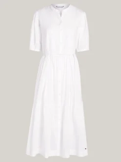 Sukienki*Tommy Hilfiger Woalowa Sukienka Maxi TH OPTIC WHITE