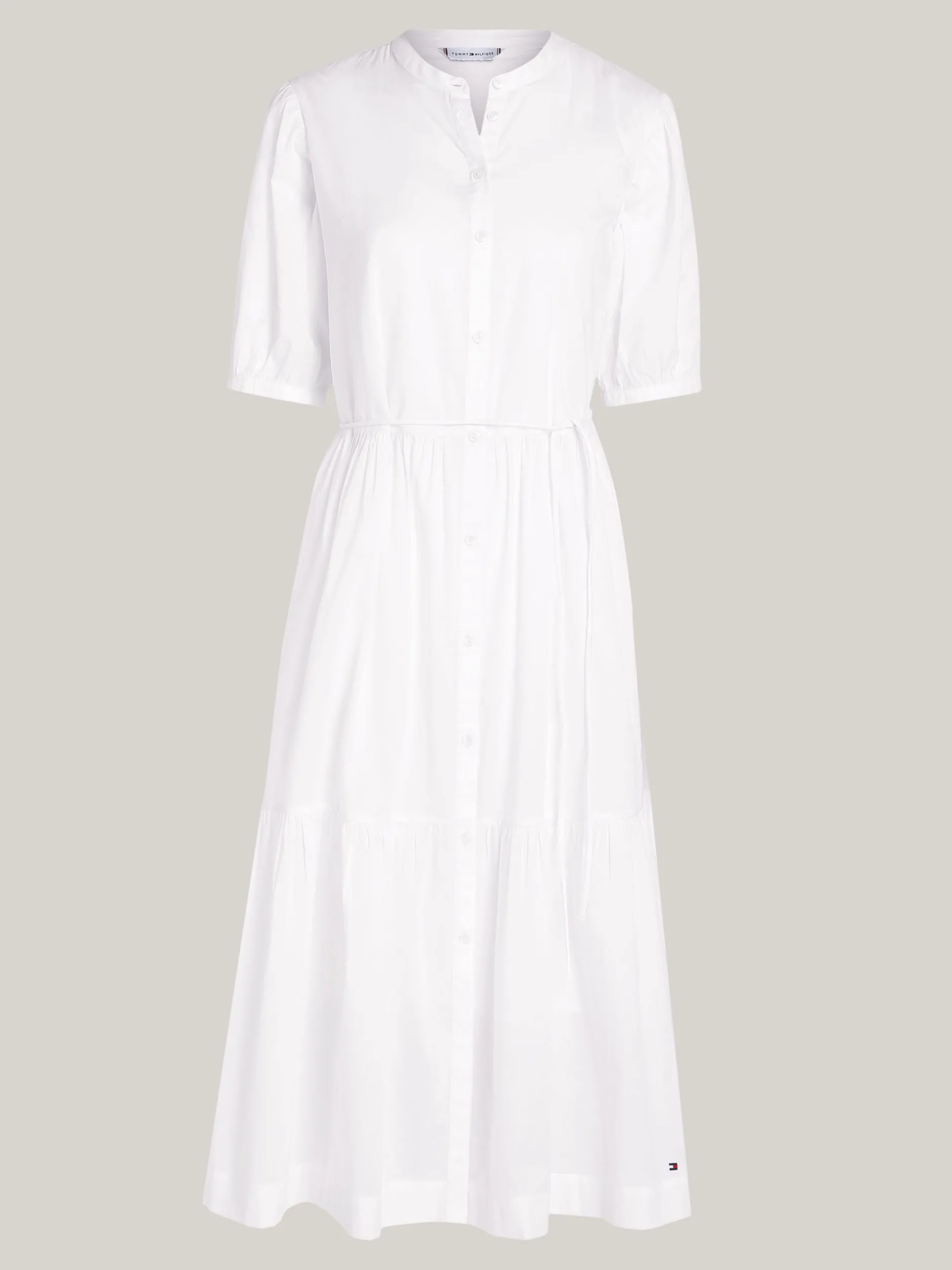 Sukienki*Tommy Hilfiger Woalowa Sukienka Maxi TH OPTIC WHITE