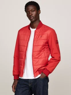 Kurtki & Płaszcze|Bomberki*Tommy Hilfiger Wodoodporna Termiczna Kurtka Bomber DARK MAGMA