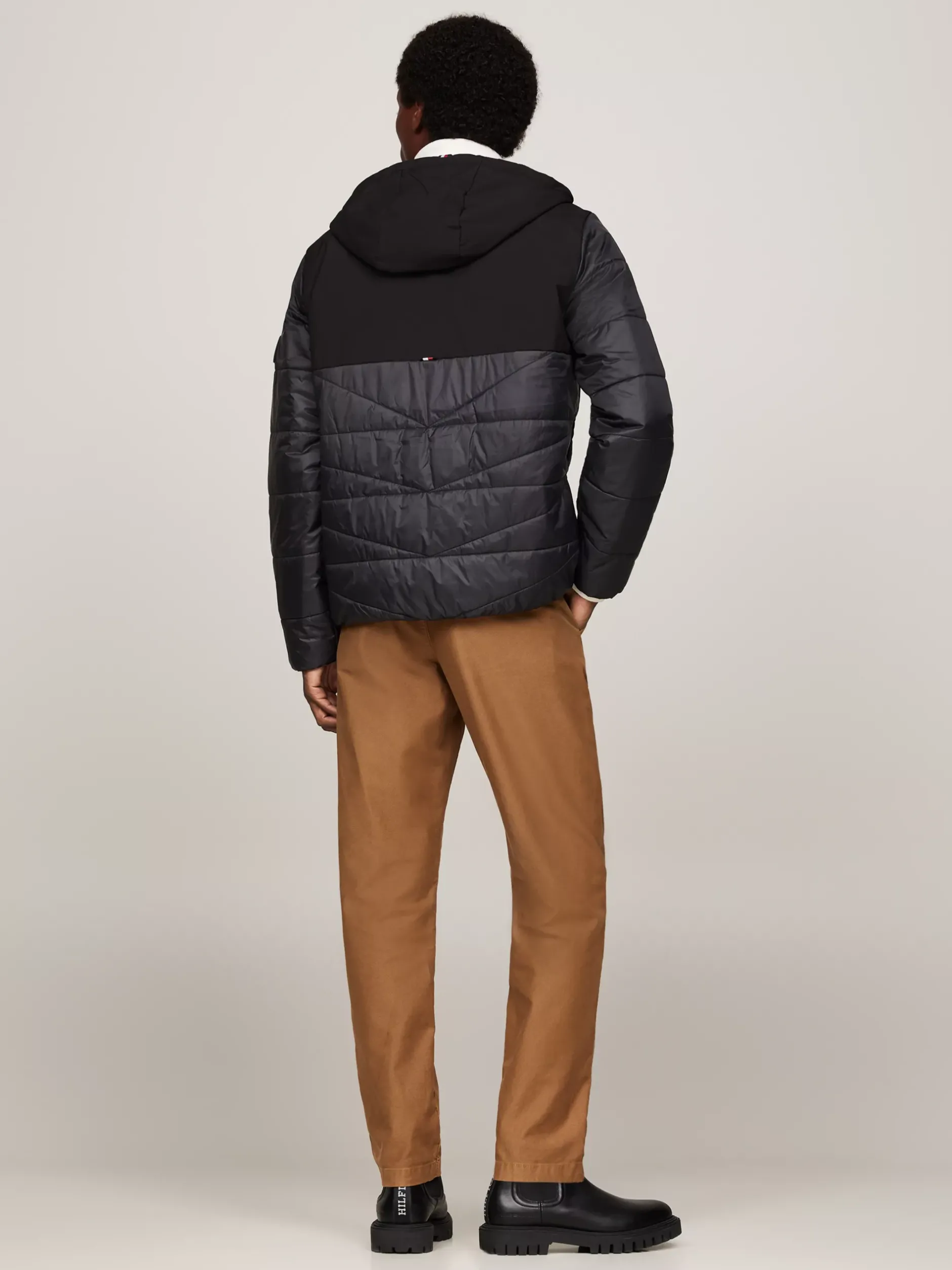 Kurtki & Płaszcze*Tommy Hilfiger Wodoodporna Termiczna Kurtka Z Kapturem BLACK