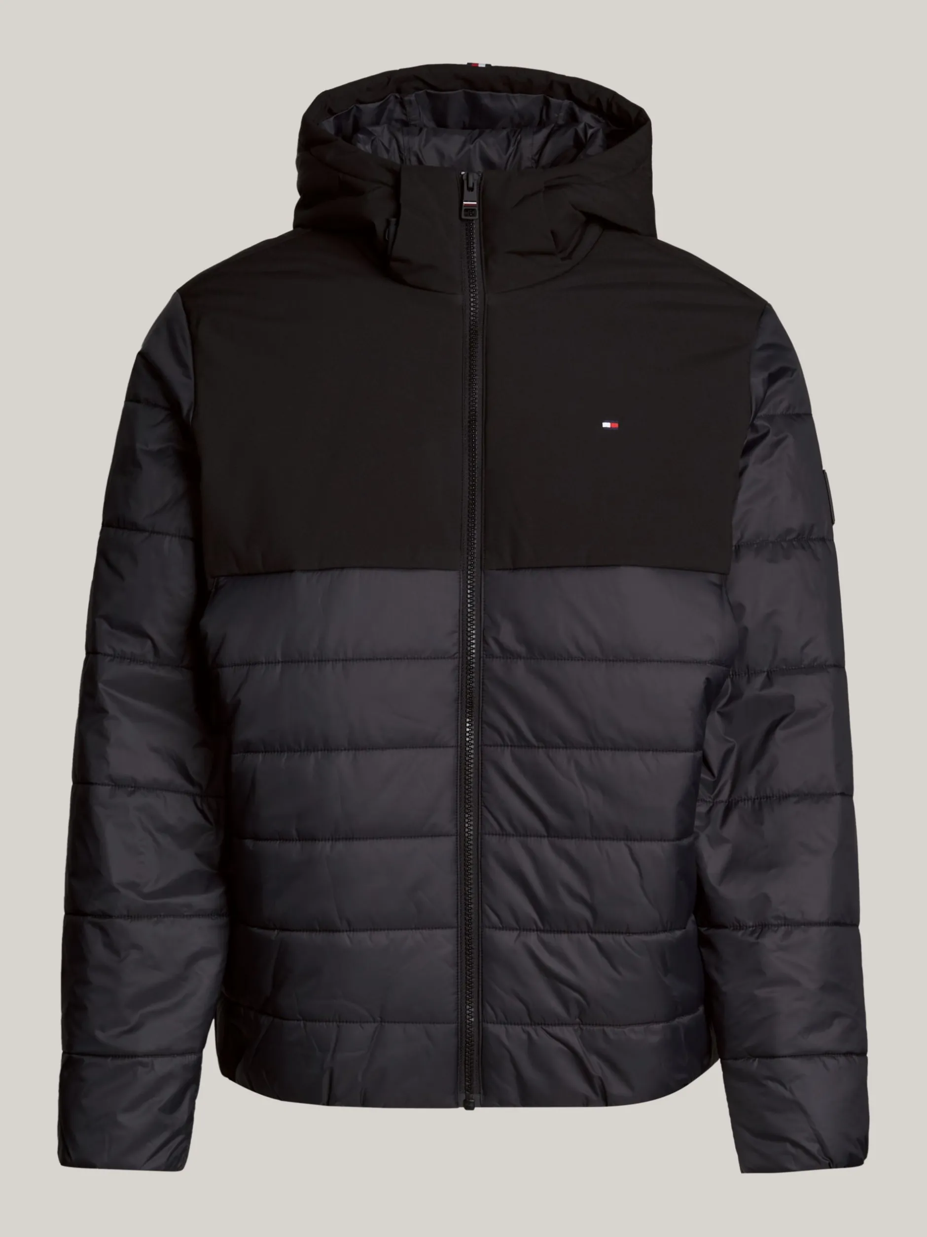 Kurtki & Płaszcze*Tommy Hilfiger Wodoodporna Termiczna Kurtka Z Kapturem BLACK