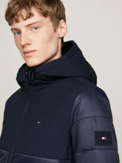 Kurtki & Płaszcze*Tommy Hilfiger Wodoodporna Termiczna Kurtka Z Kapturem DESERT SKY