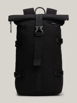 Plecaki*Tommy Hilfiger Wodoodporny Plecak Ze Zwijaną Górą BLACK