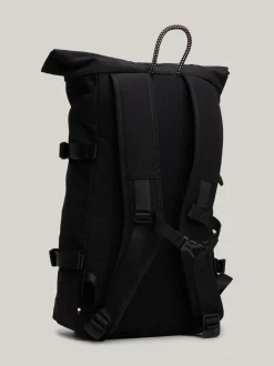 Plecaki*Tommy Hilfiger Wodoodporny Plecak Ze Zwijaną Górą BLACK