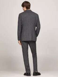 Garnitury I Kostiumy|Marynarki*Tommy Hilfiger Wąska Flanelowa Marynarka W Prążki GREY